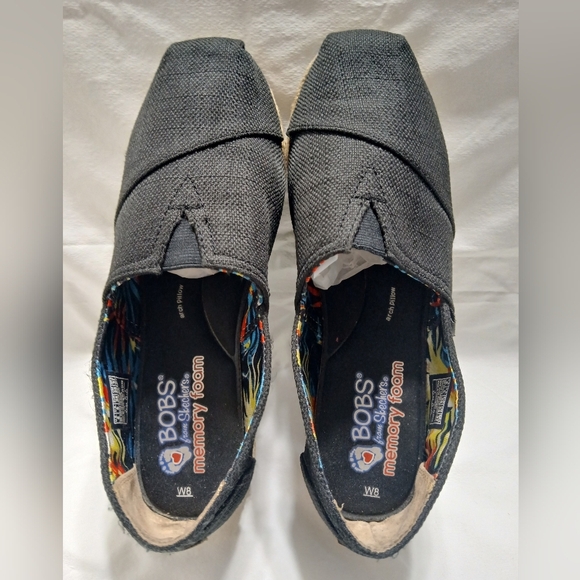 BOBS Black Espadrille Slip-On Shoes - Picture 15 of 16